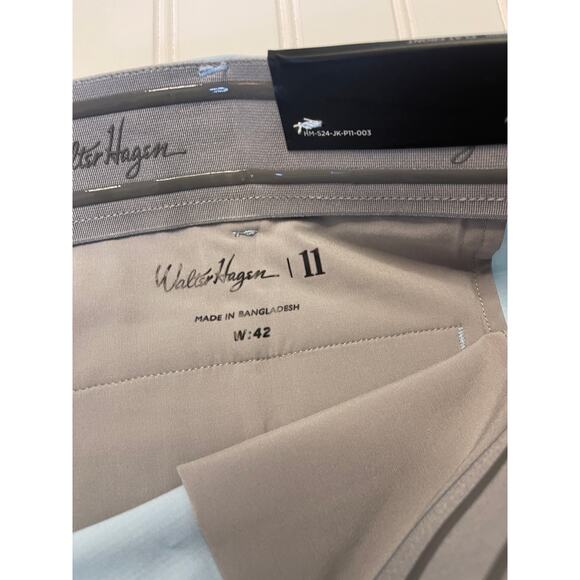 NWT Walter Hagen Blue Micro Stripes Performance Shorts Golf 9" Inseam Mens 42 - Picture 3 of 6